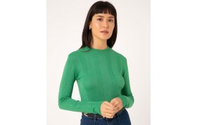 suéter básico de tricô canelado - C&A