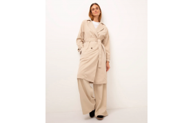 casaco trench coat com bolso bege - C&A